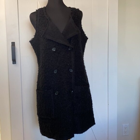 Sanctuary double breasted button front wool blend vest warm - Picture 5 of 14